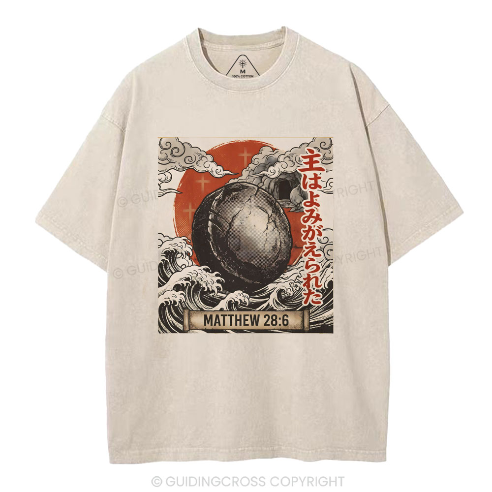 Risen Lord Christian Washed T-Shirt