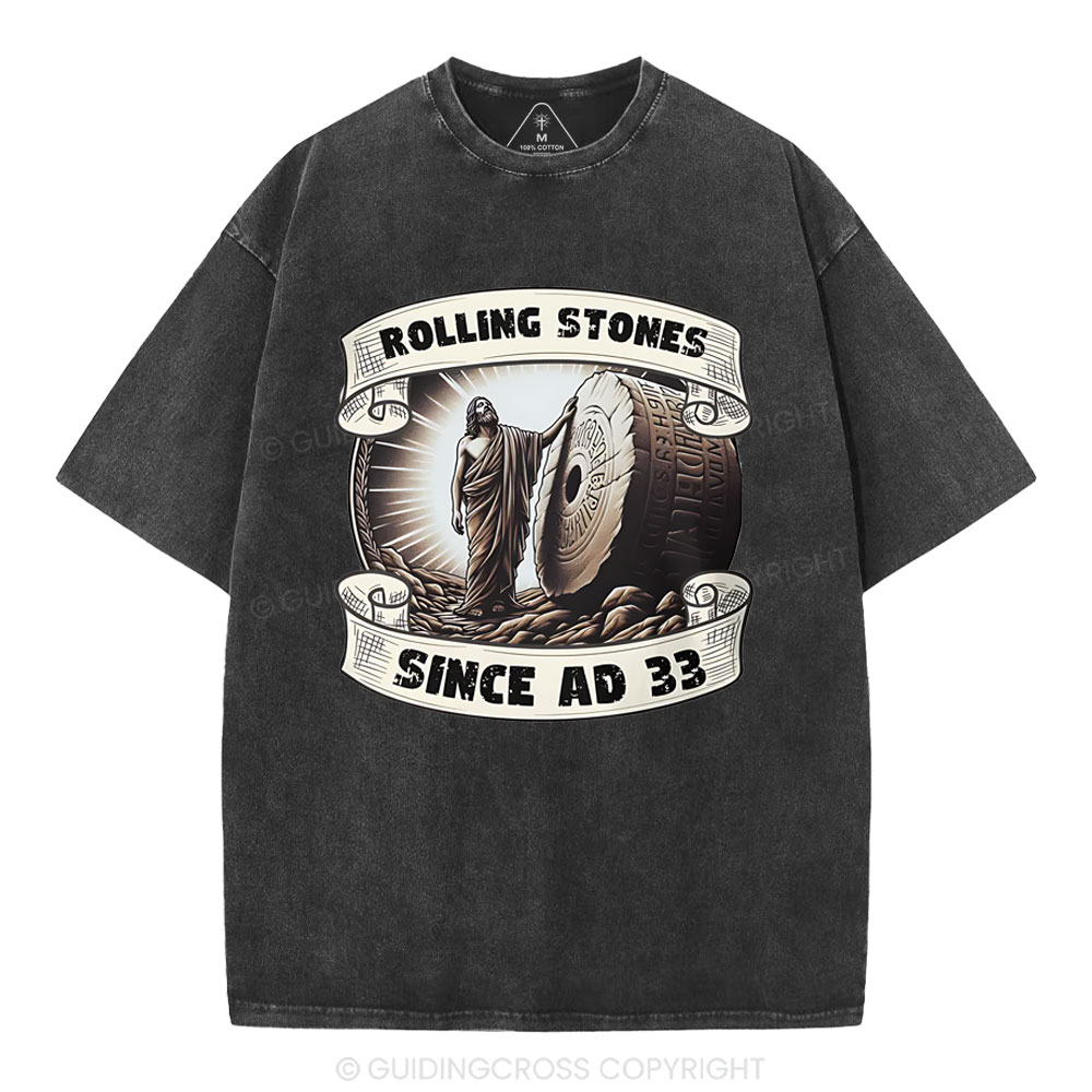 Rlling Stone Since AD 33  Christian Washed T-Shirt