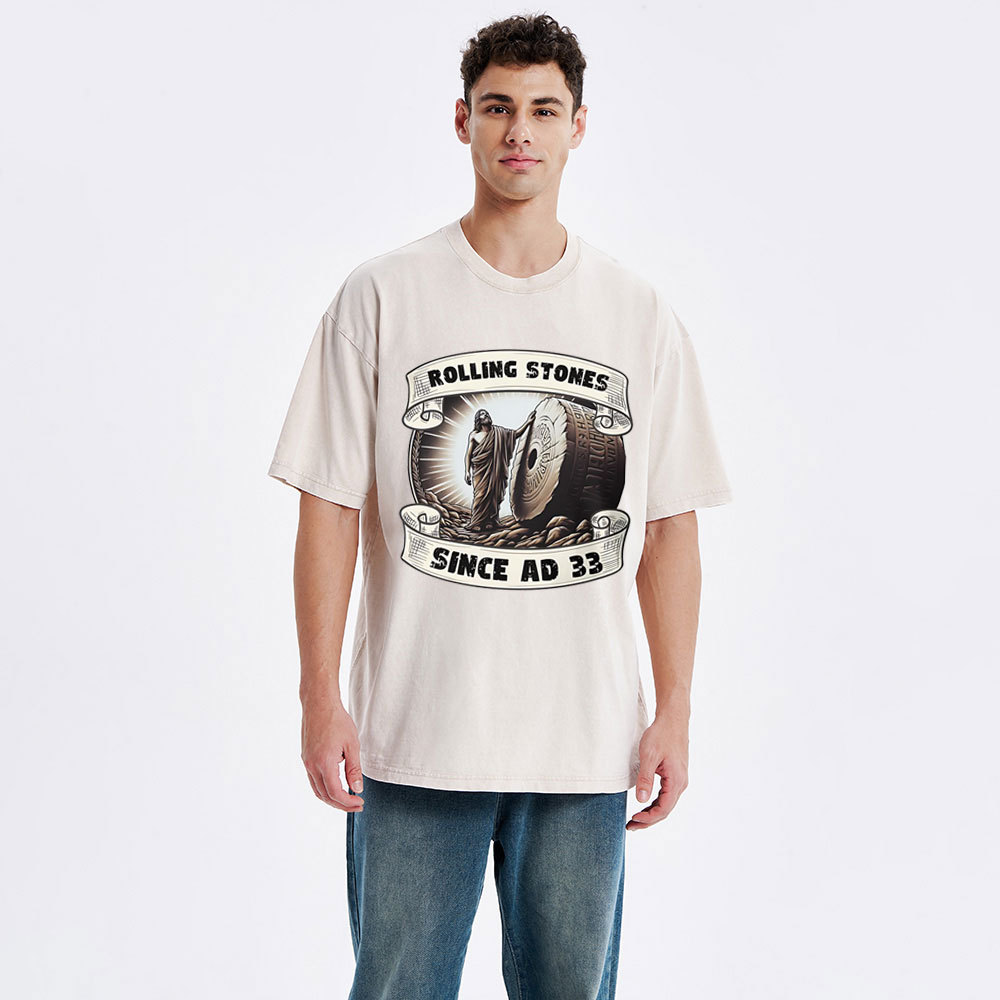 Rlling Stone Since AD 33  Christian Washed T-Shirt