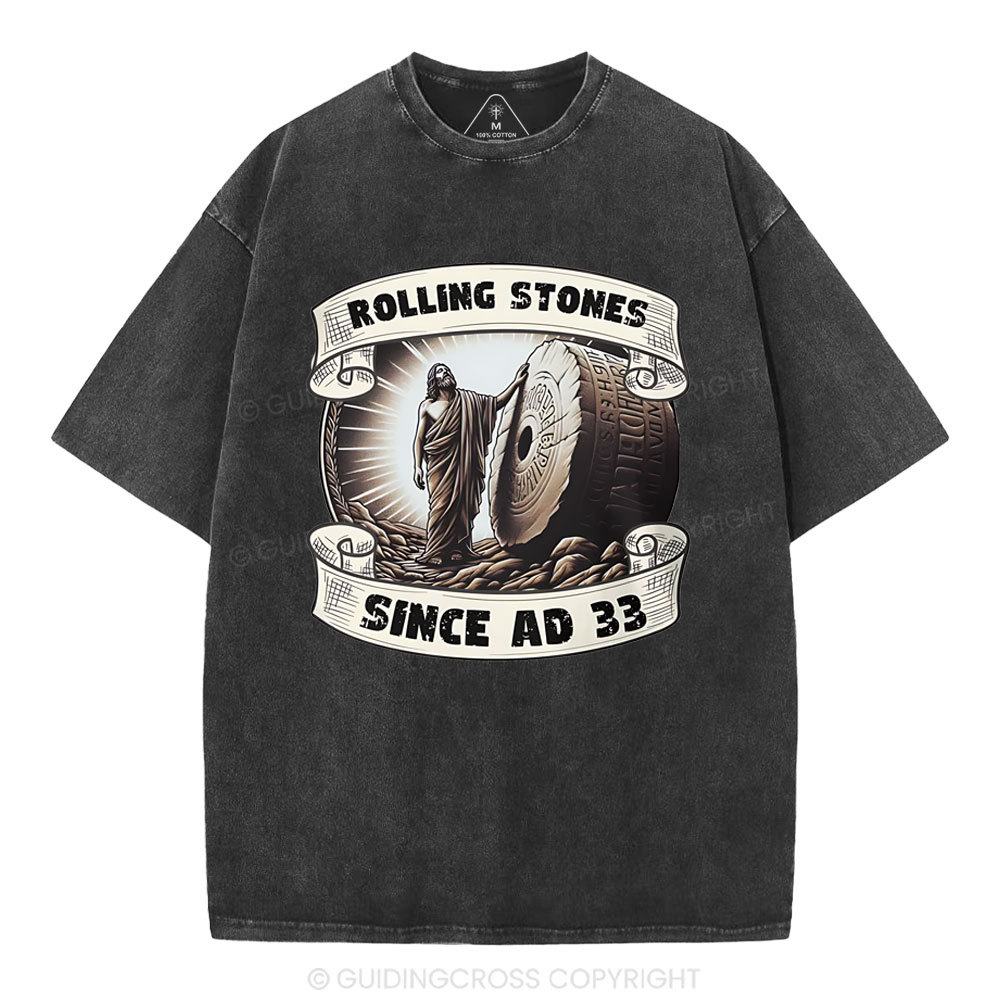 Rlling Stone Since AD 33  Christian Washed T-Shirt