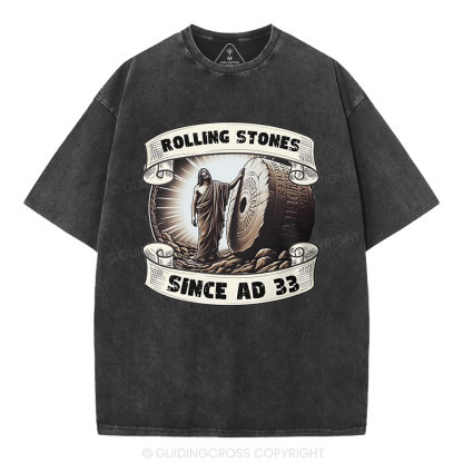 Rlling Stone Since AD 33  Christian Washed T-Shirt