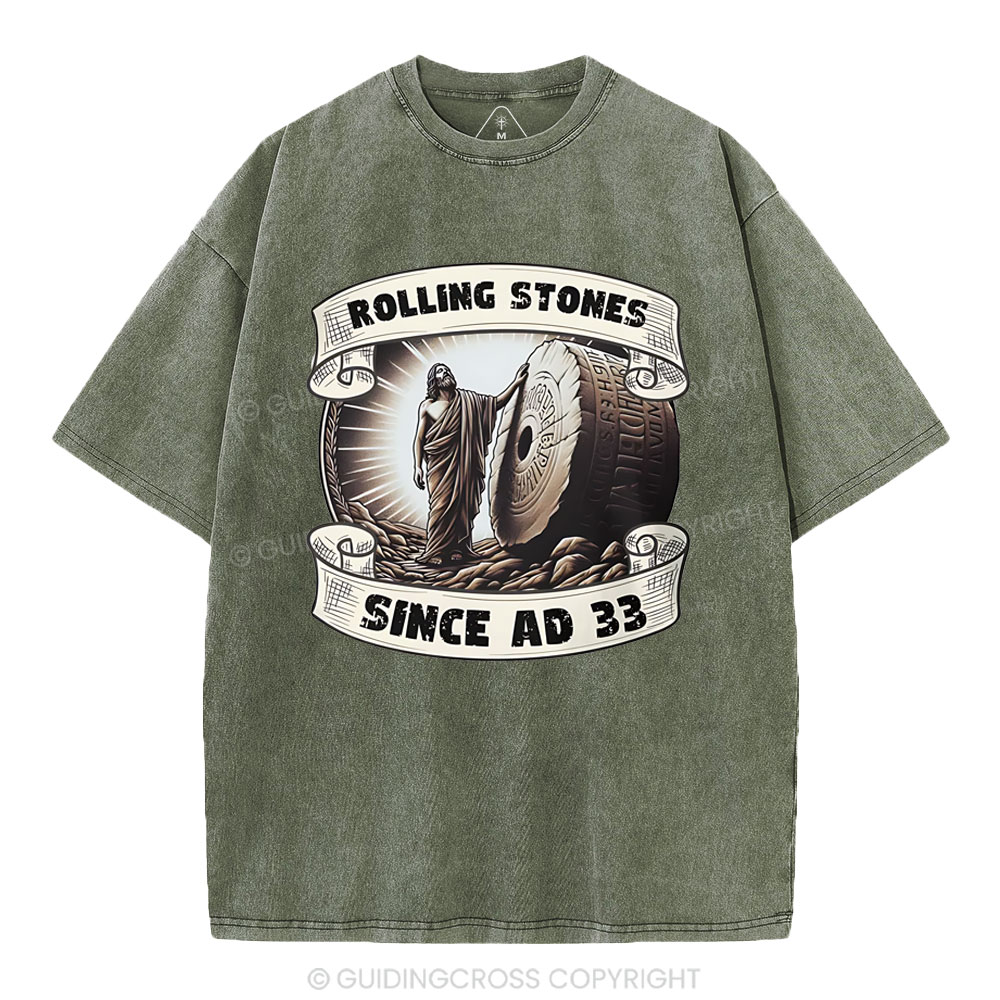 Rlling Stone Since AD 33  Christian Washed T-Shirt