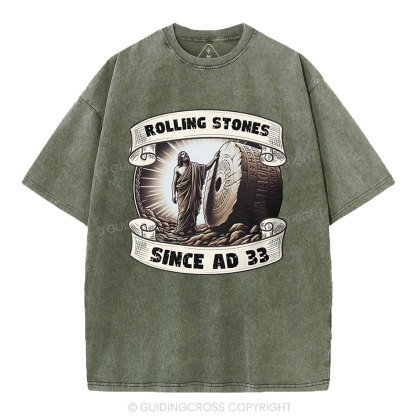 Rlling Stone Since AD 33  Christian Washed T-Shirt
