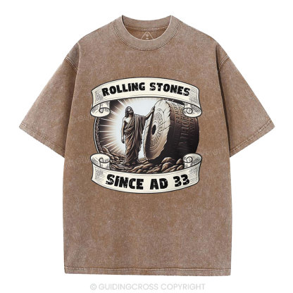 Rlling Stone Since AD 33  Christian Washed T-Shirt