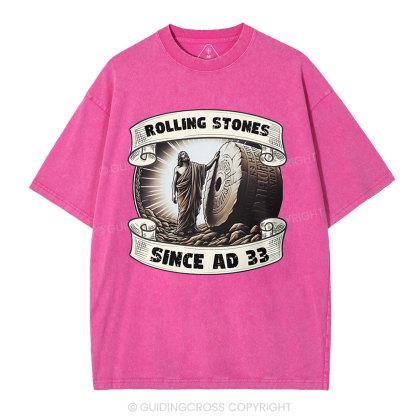 Rlling Stone Since AD 33  Christian Washed T-Shirt