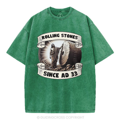 Rlling Stone Since AD 33  Christian Washed T-Shirt