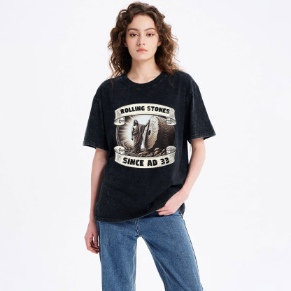 Rlling Stone Since AD 33  Christian Washed T-Shirt