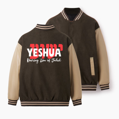 Roaring Lion Of Judah Christian Color Block Baseball Jacket