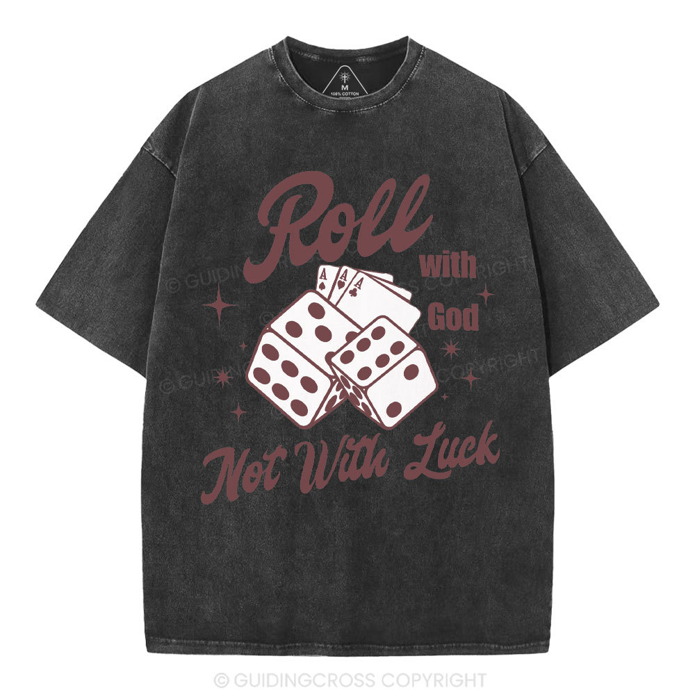 Roll With God Christian Washed T-Shirt
