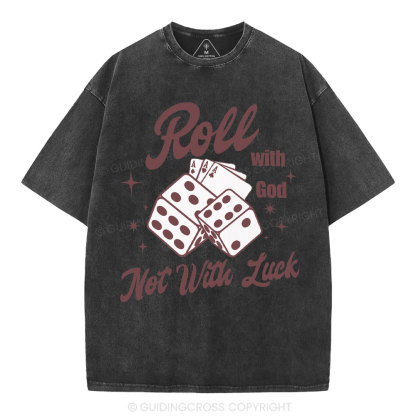 Roll With God Christian Washed T-Shirt