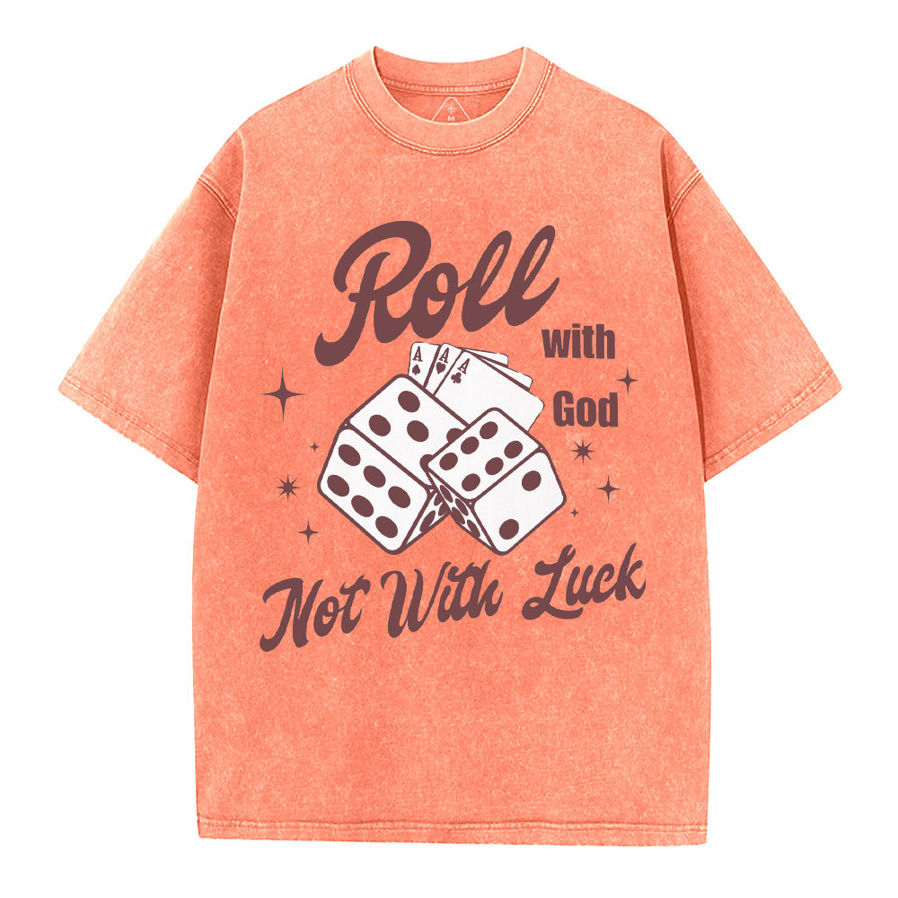Roll With God Christian Washed T-Shirt