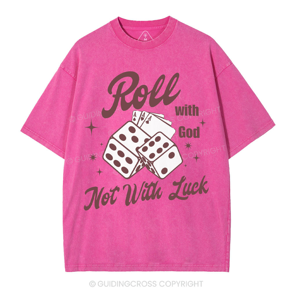 Roll With God Christian Washed T-Shirt