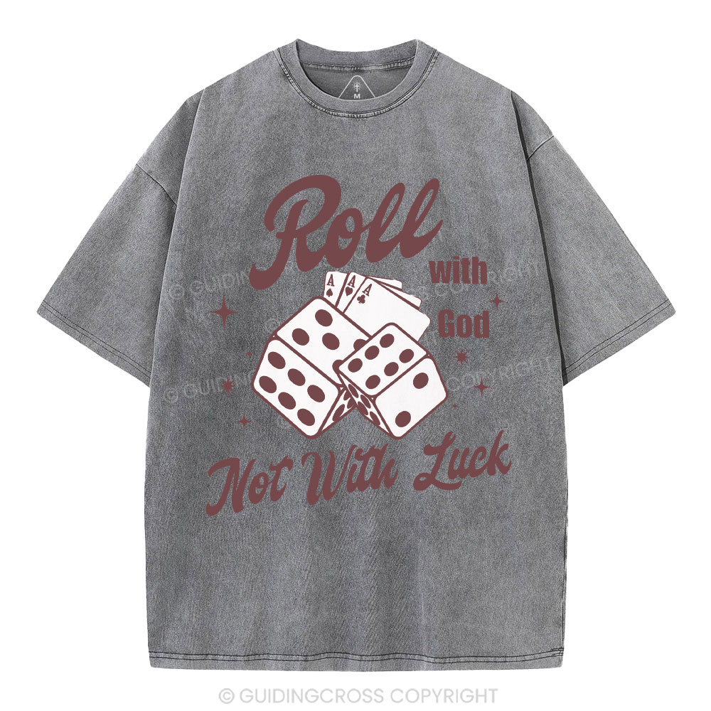 Roll With God Christian Washed T-Shirt