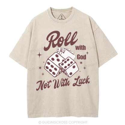 Roll With God Christian Washed T-Shirt