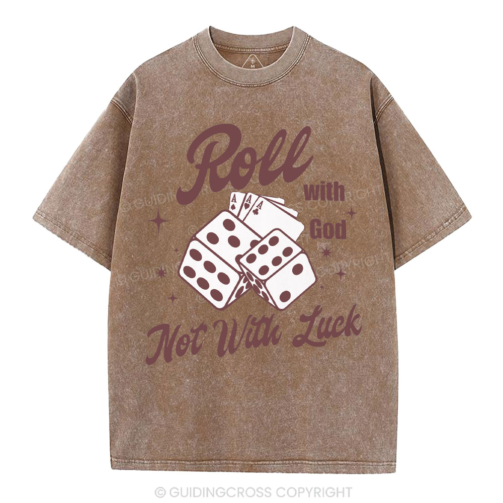 Roll With God Christian Washed T-Shirt