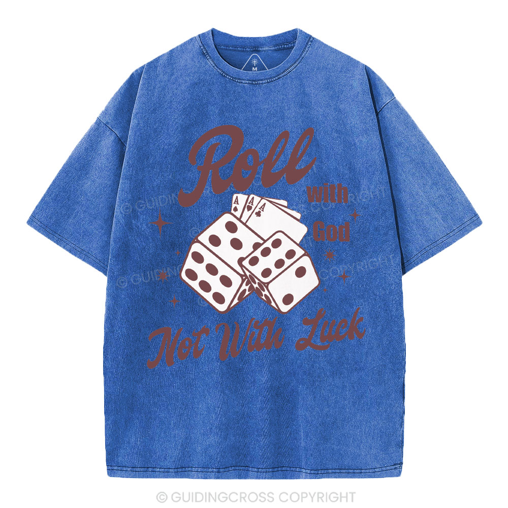 Roll With God Christian Washed T-Shirt