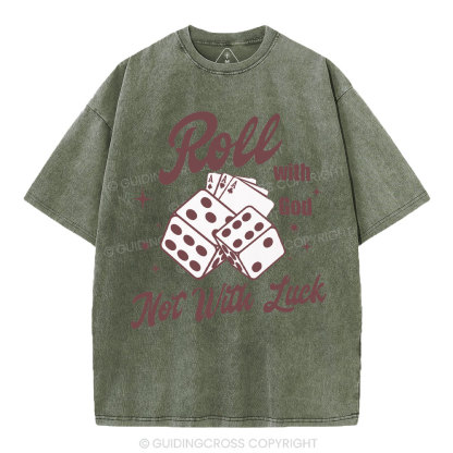 Roll With God Christian Washed T-Shirt