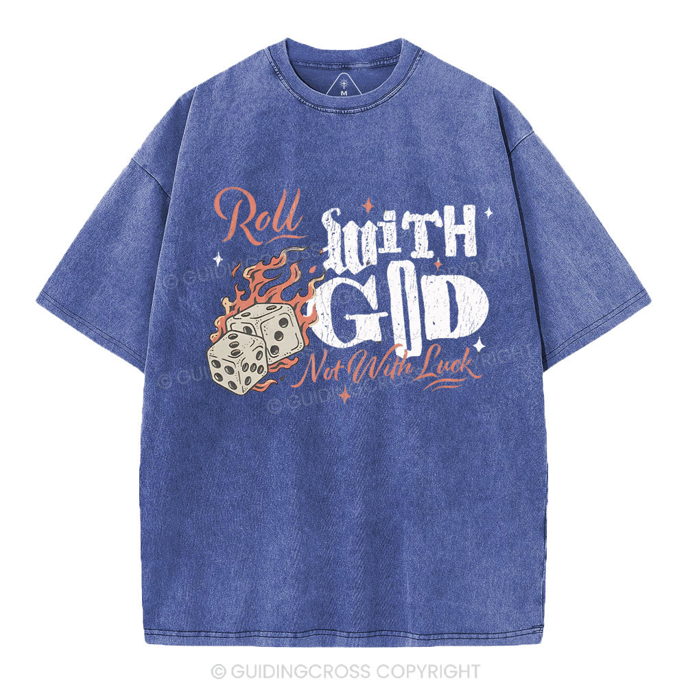 Roll With God Christian Washed T-Shirt