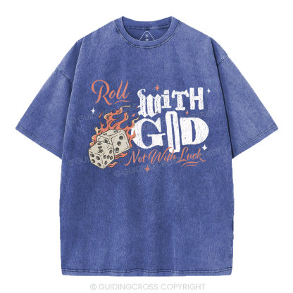 Roll With God Christian Washed T-Shirt