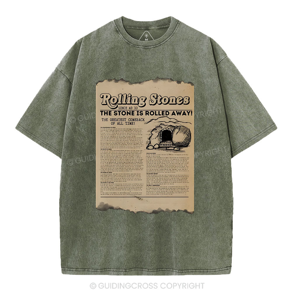 Rolling Stone Newspaper Christian Washed T-Shirt