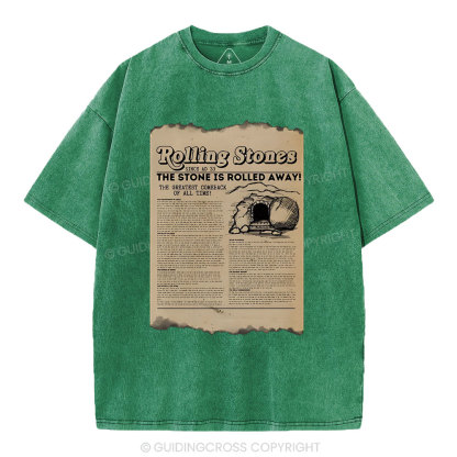 Rolling Stone Newspaper Christian Washed T-Shirt
