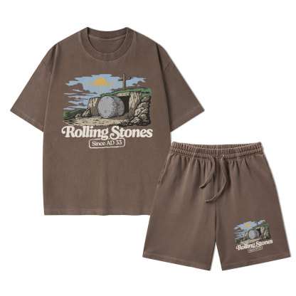 Rolling Stone Sine AD 33 Christian Washed T-Shirt & Shorts