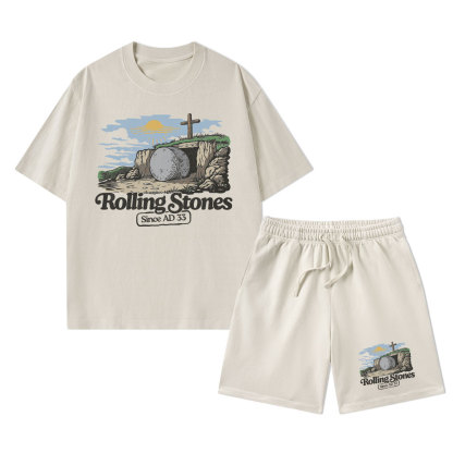 Rolling Stone Sine AD 33 Christian Washed T-Shirt & Shorts