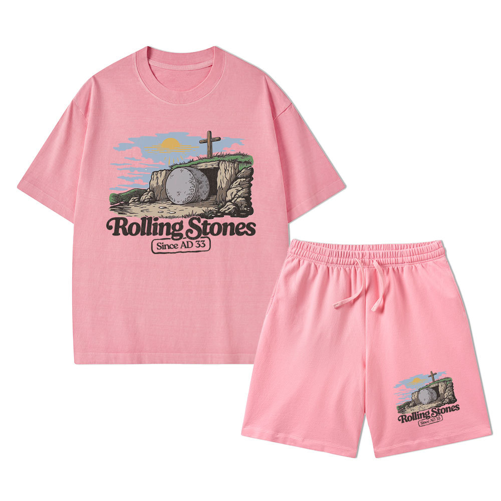Rolling Stone Sine AD 33 Christian Washed T-Shirt & Shorts