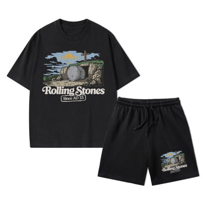 Rolling Stone Sine AD 33 Christian Washed T-Shirt & Shorts