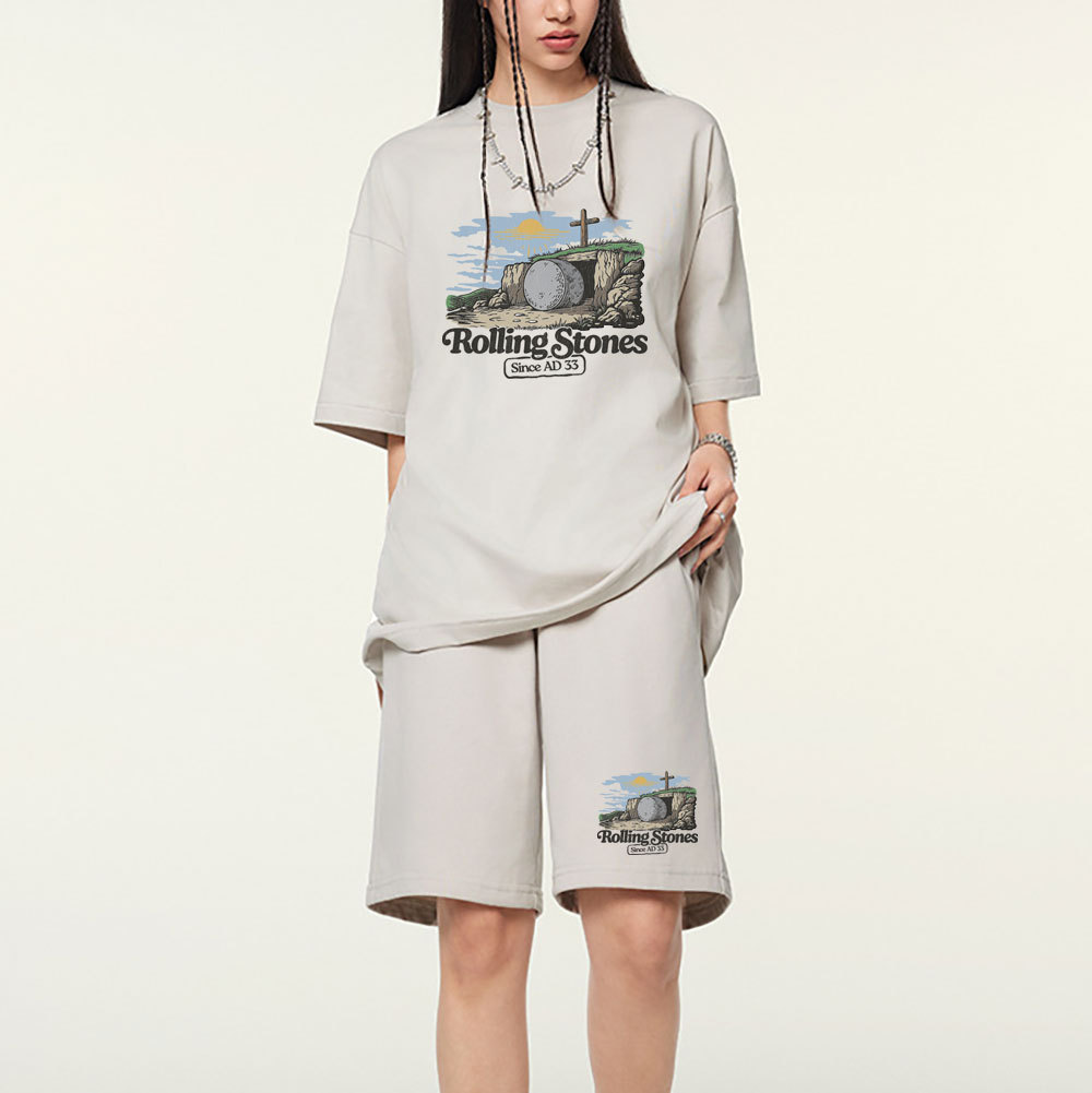 Rolling Stone Sine AD 33 Christian Washed T-Shirt & Shorts