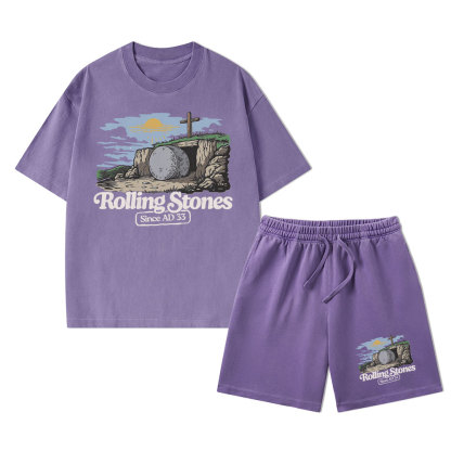 Rolling Stone Sine AD 33 Christian Washed T-Shirt & Shorts