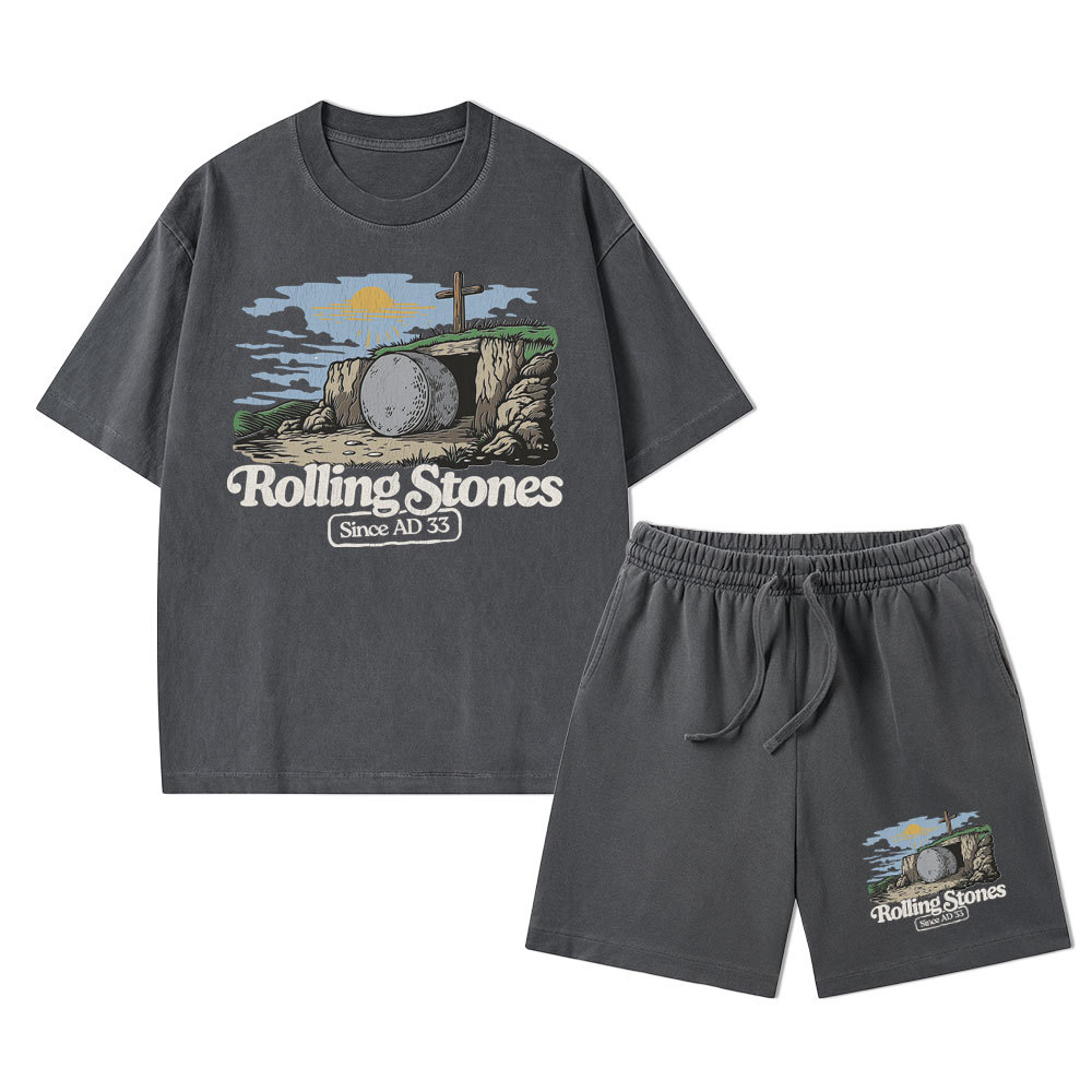 Rolling Stone Sine AD 33 Christian Washed T-Shirt & Shorts