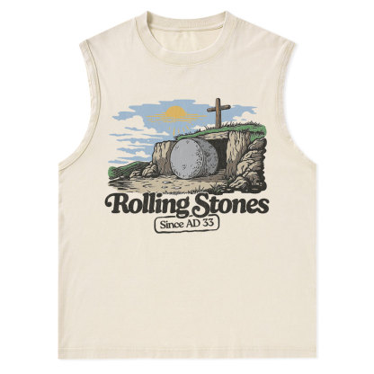 Rolling Stone Sine AD 33 Christian Washed Tank Top