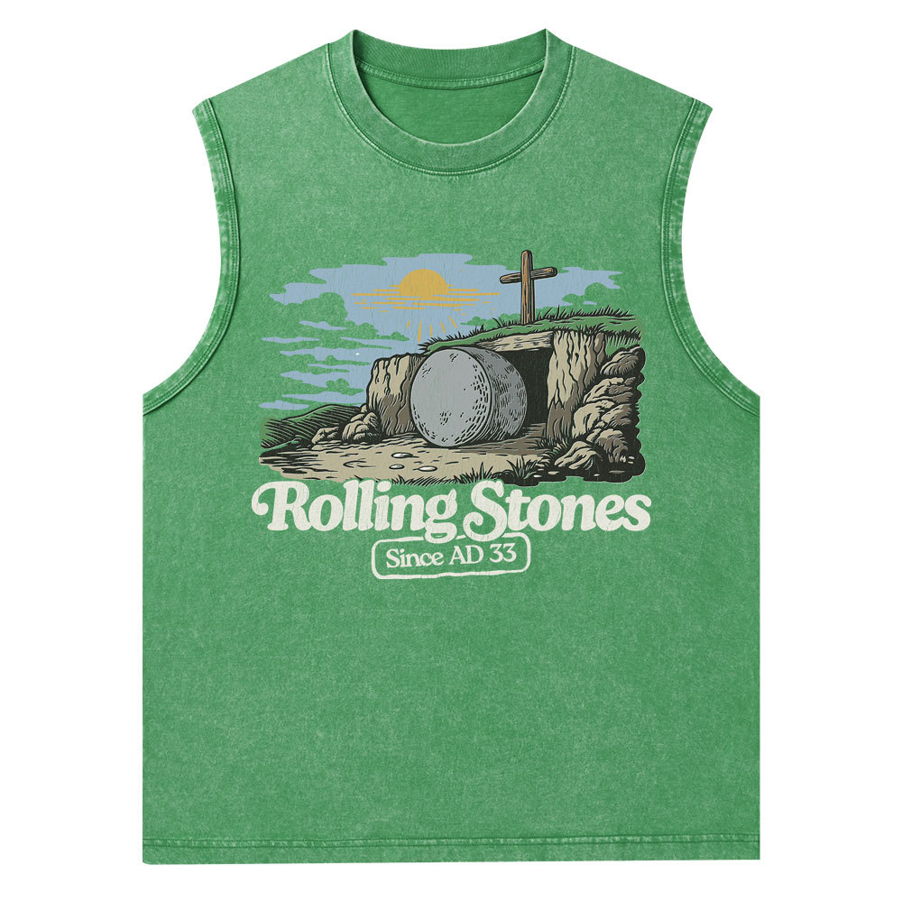 Rolling Stone Sine AD 33 Christian Washed Tank Top