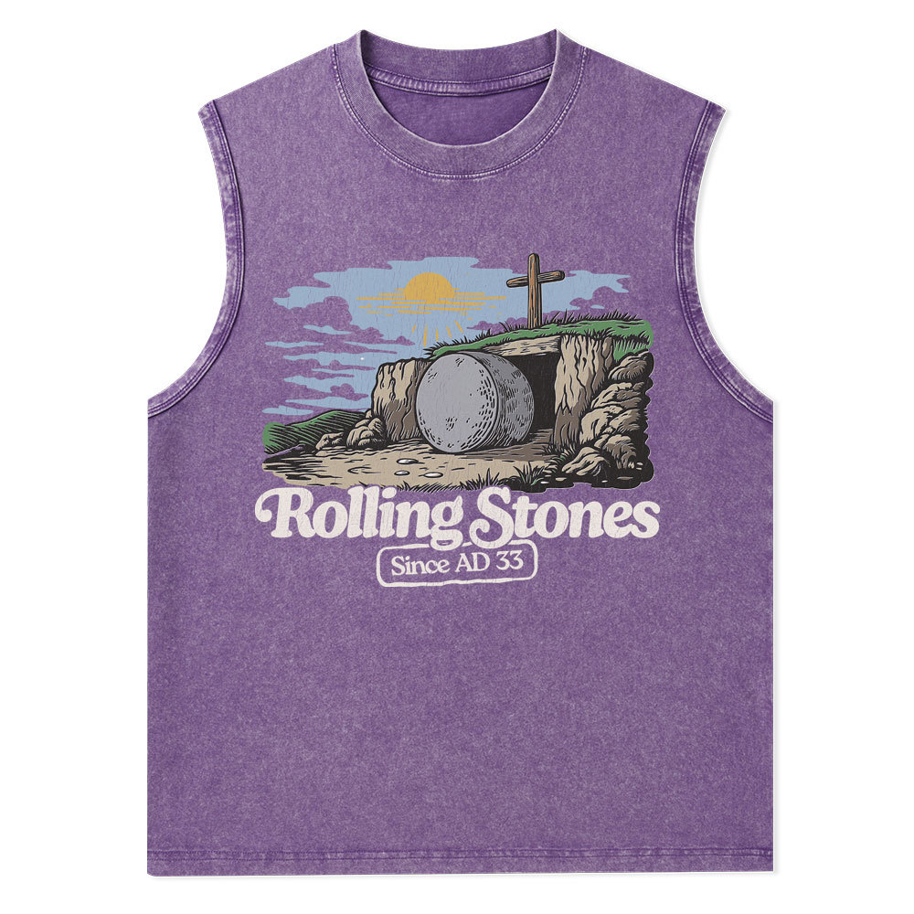 Rolling Stone Sine AD 33 Christian Washed Tank Top
