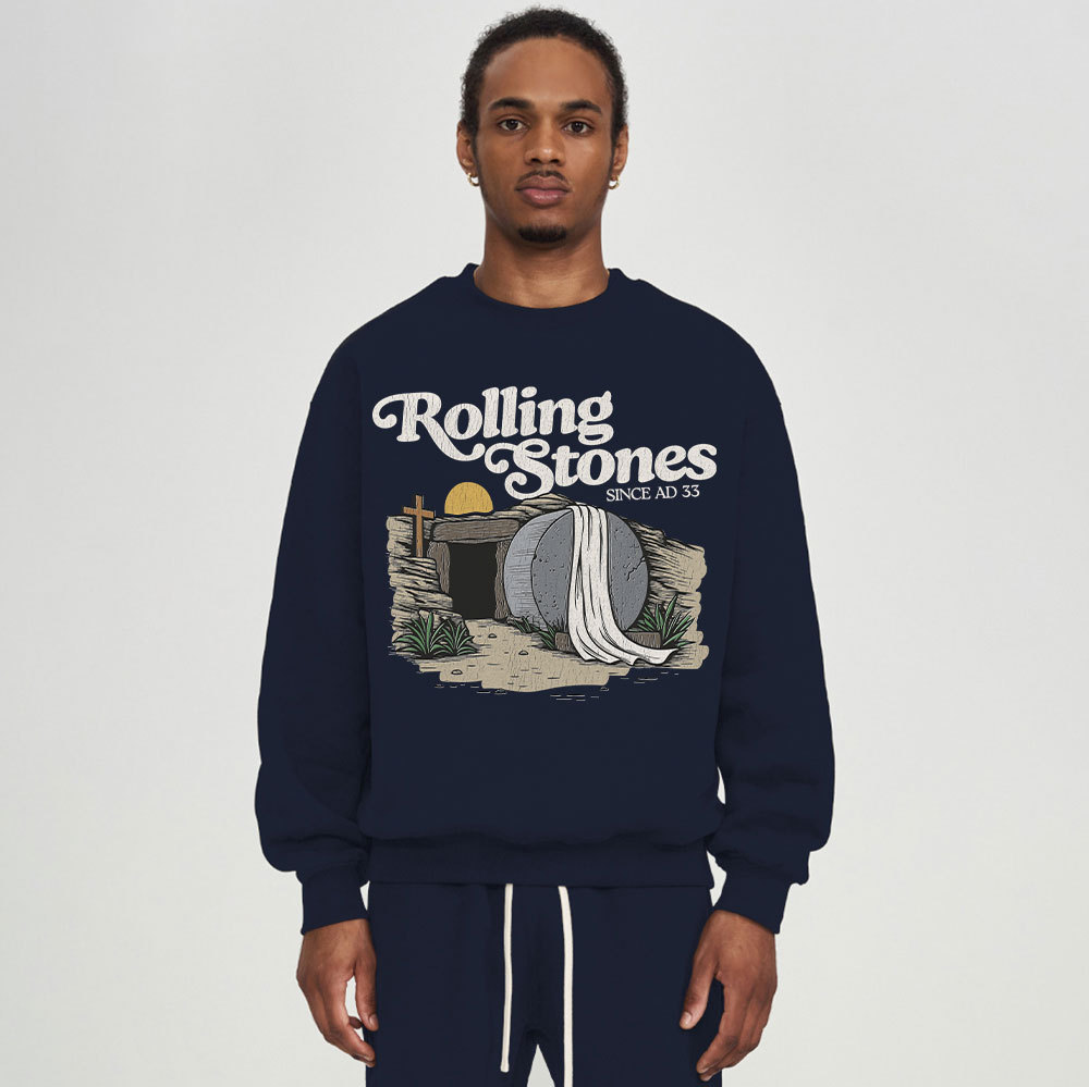 Rolling Stones Christian Fleece Sweatshirt