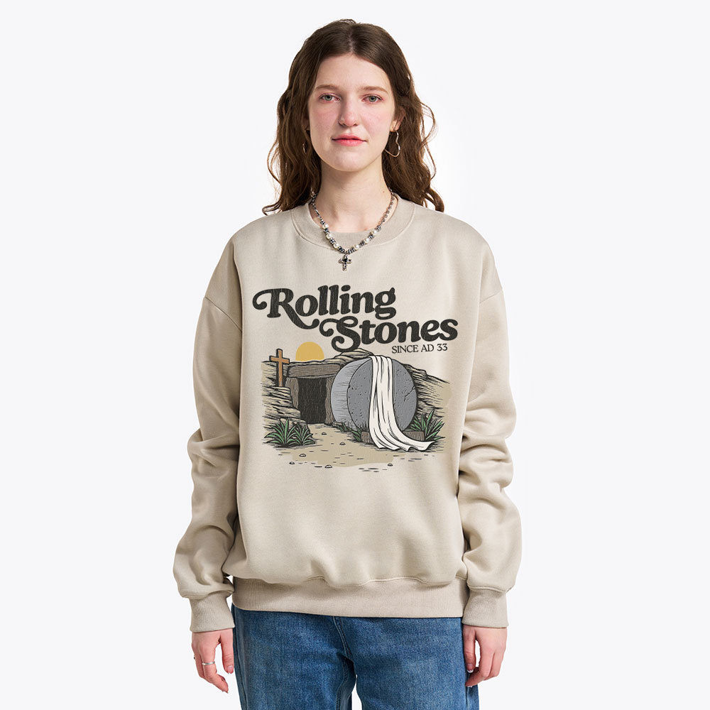 Rolling Stones Christian Fleece Sweatshirt