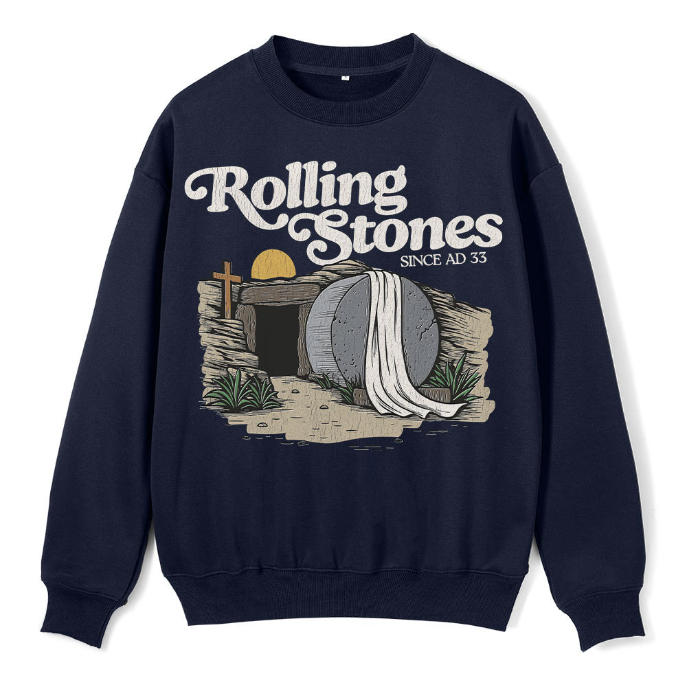 The Stone Was Rolled Away Christian Fleece Sweatshirt Sale - GuidingCross