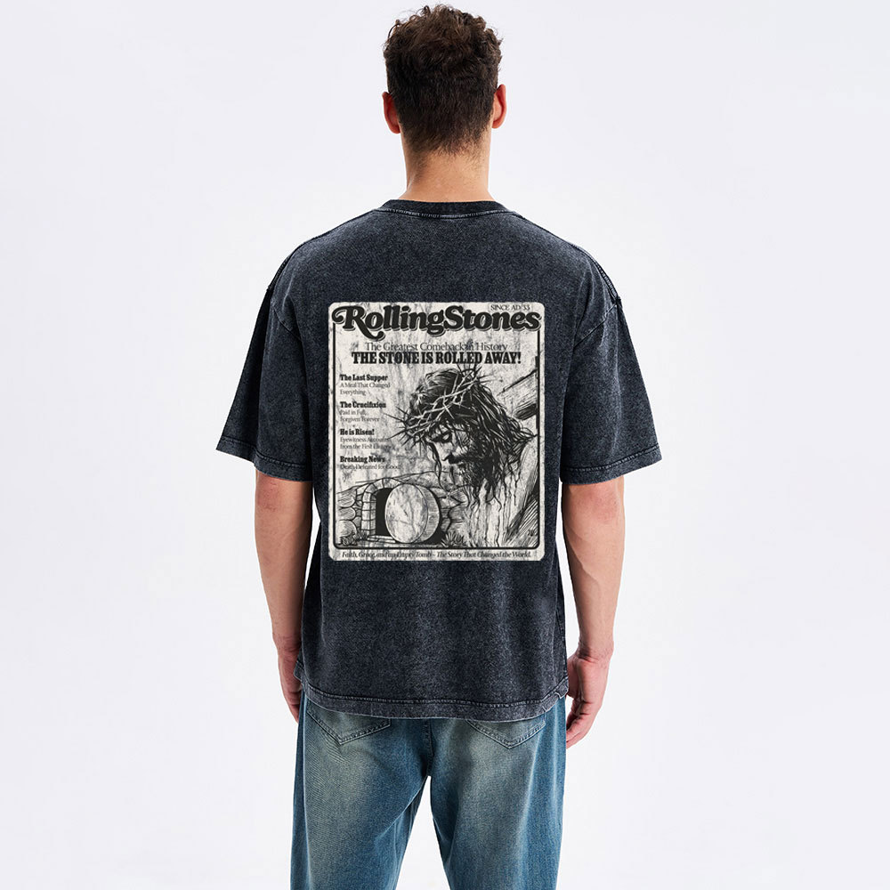Rolling Stones Christian Resurrection lightbackground distressed Christian Washed T-Shirt