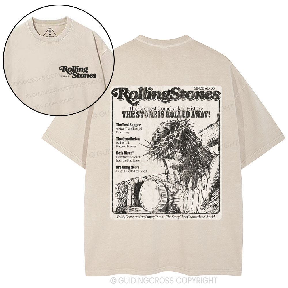 Rolling Stones Christian Resurrection lightbackground distressed Christian Washed T-Shirt