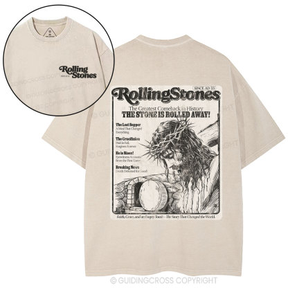 Rolling Stones Christian Resurrection lightbackground distressed Christian Washed T-Shirt