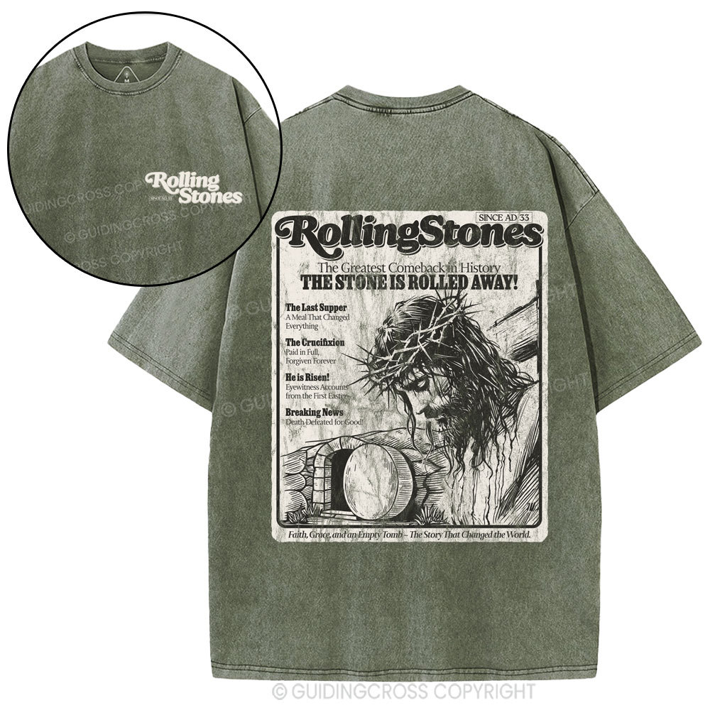 Rolling Stones Christian Resurrection lightbackground distressed Christian Washed T-Shirt