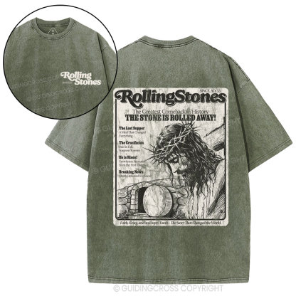 Rolling Stones Christian Resurrection lightbackground distressed Christian Washed T-Shirt