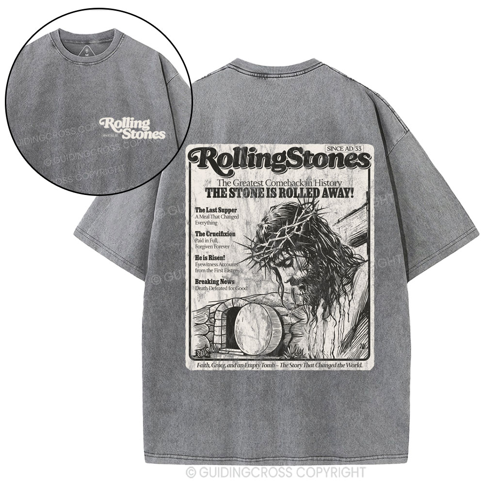 Rolling Stones Christian Resurrection lightbackground distressed Christian Washed T-Shirt