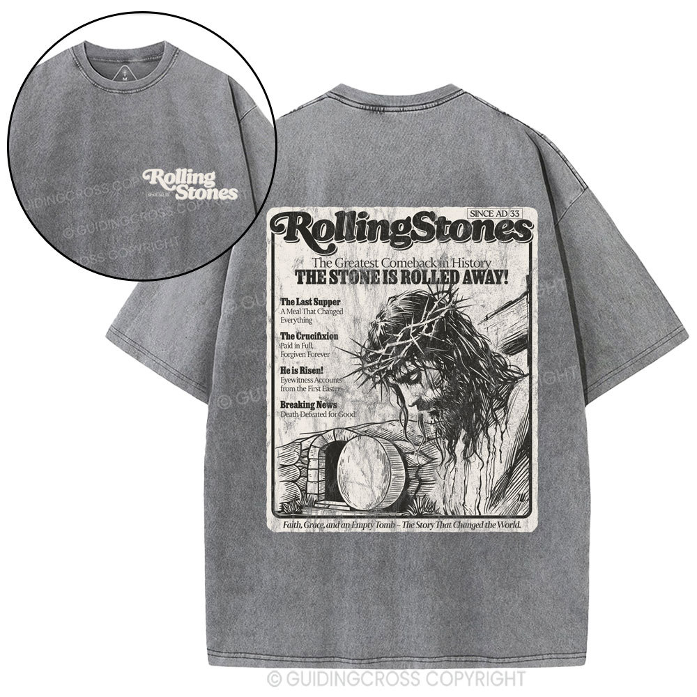 Rolling Stones Christian Resurrection lightbackground distressed Christian Washed T-Shirt