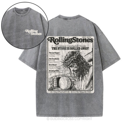 Rolling Stones Christian Resurrection lightbackground distressed Christian Washed T-Shirt