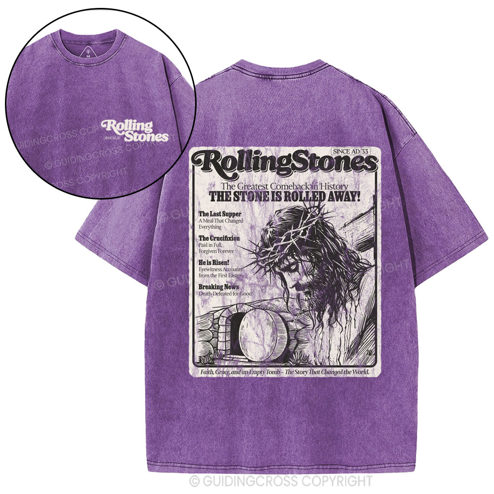 Rolling Stones Christian Resurrection lightbackground distressed Christian Washed T-Shirt