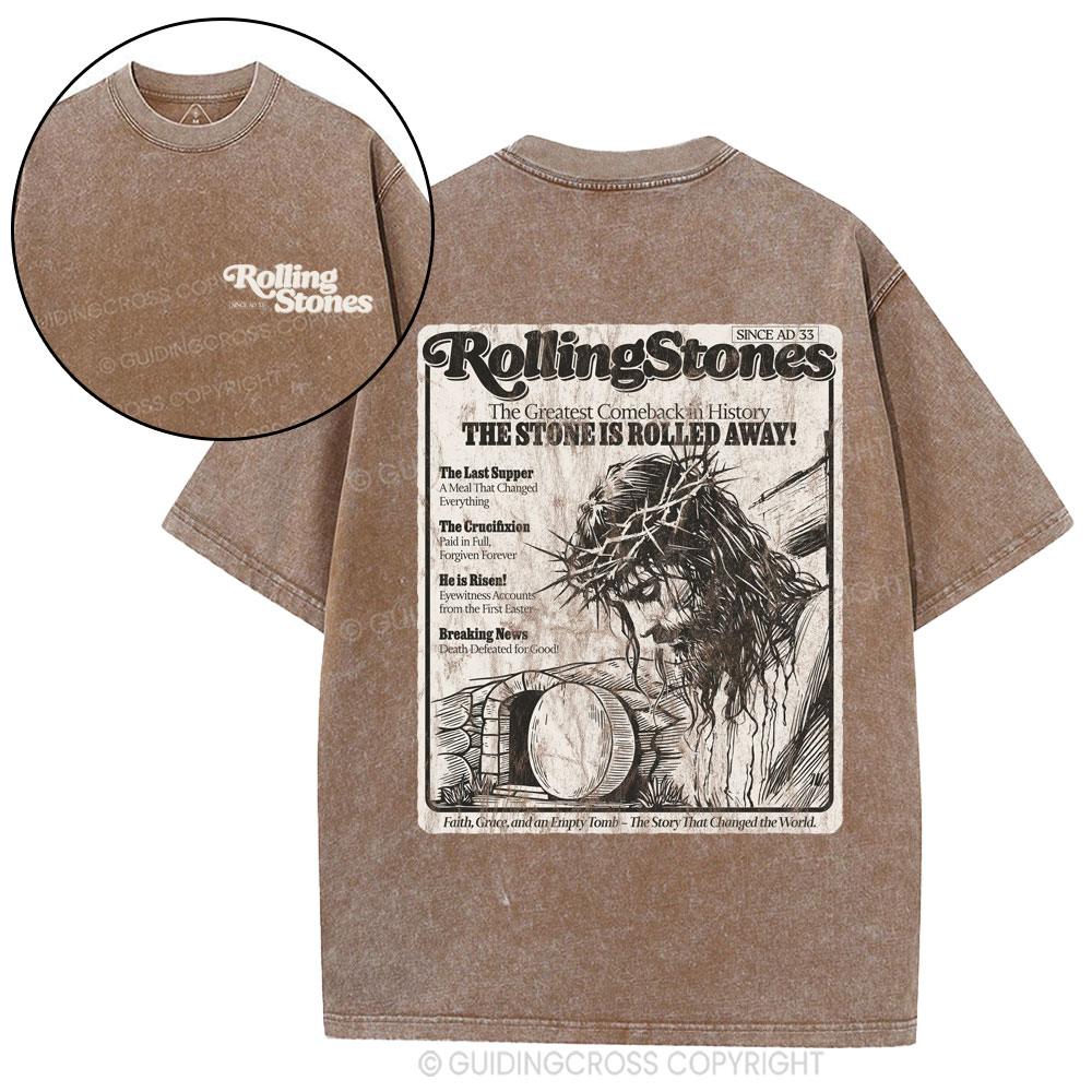Rolling Stones Christian Resurrection lightbackground distressed Christian Washed T-Shirt