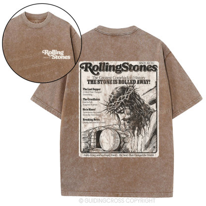 Rolling Stones Christian Resurrection lightbackground distressed Christian Washed T-Shirt