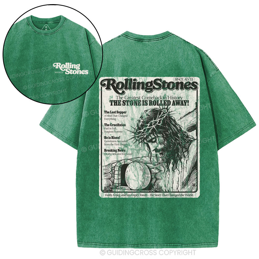 Rolling Stones Christian Resurrection lightbackground distressed Christian Washed T-Shirt
